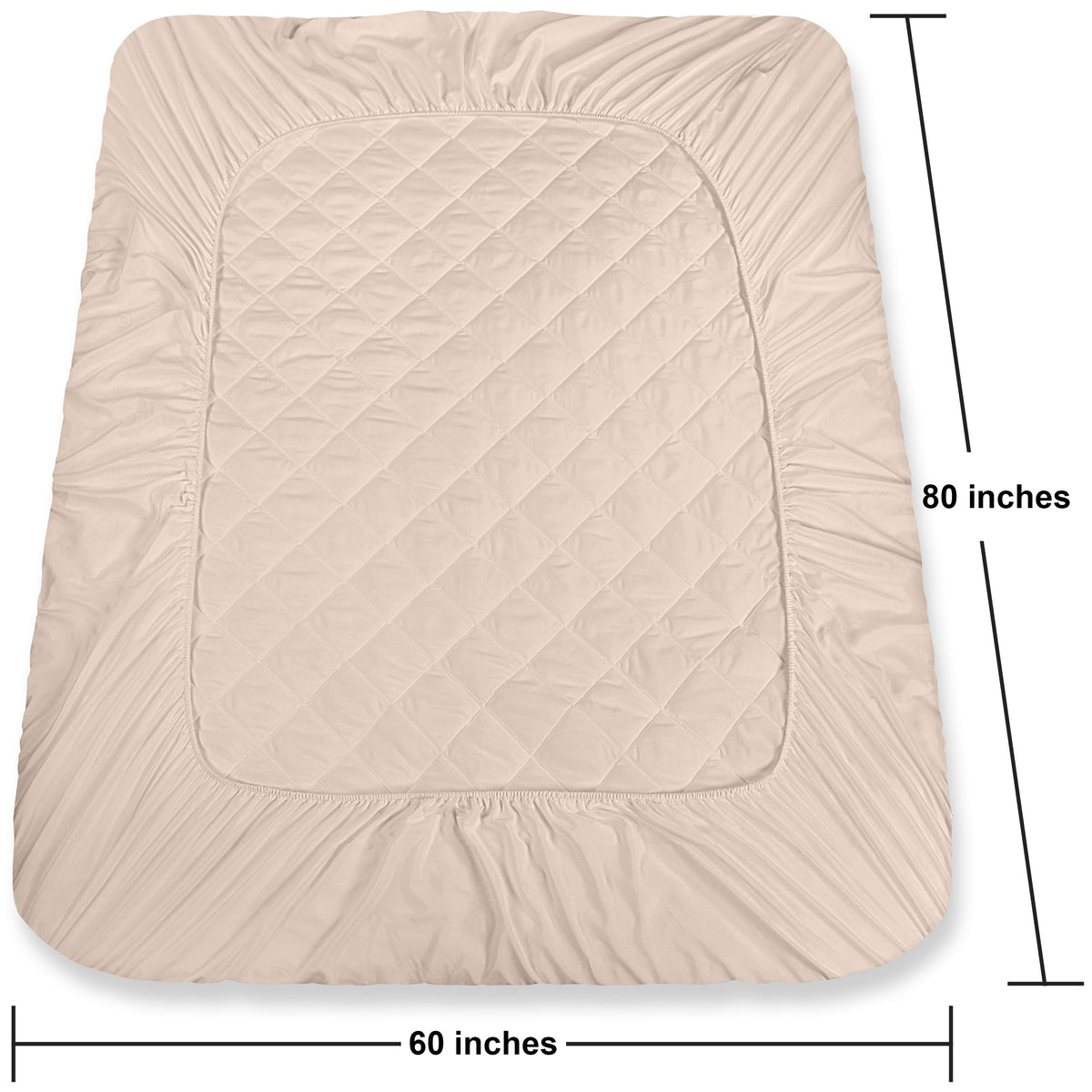 Utopia Bedding elastic all-around secures pad for a snug night-long fit.