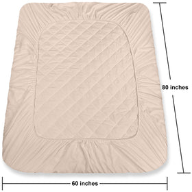 Utopia Bedding elastic all-around secures pad for a snug night-long fit.