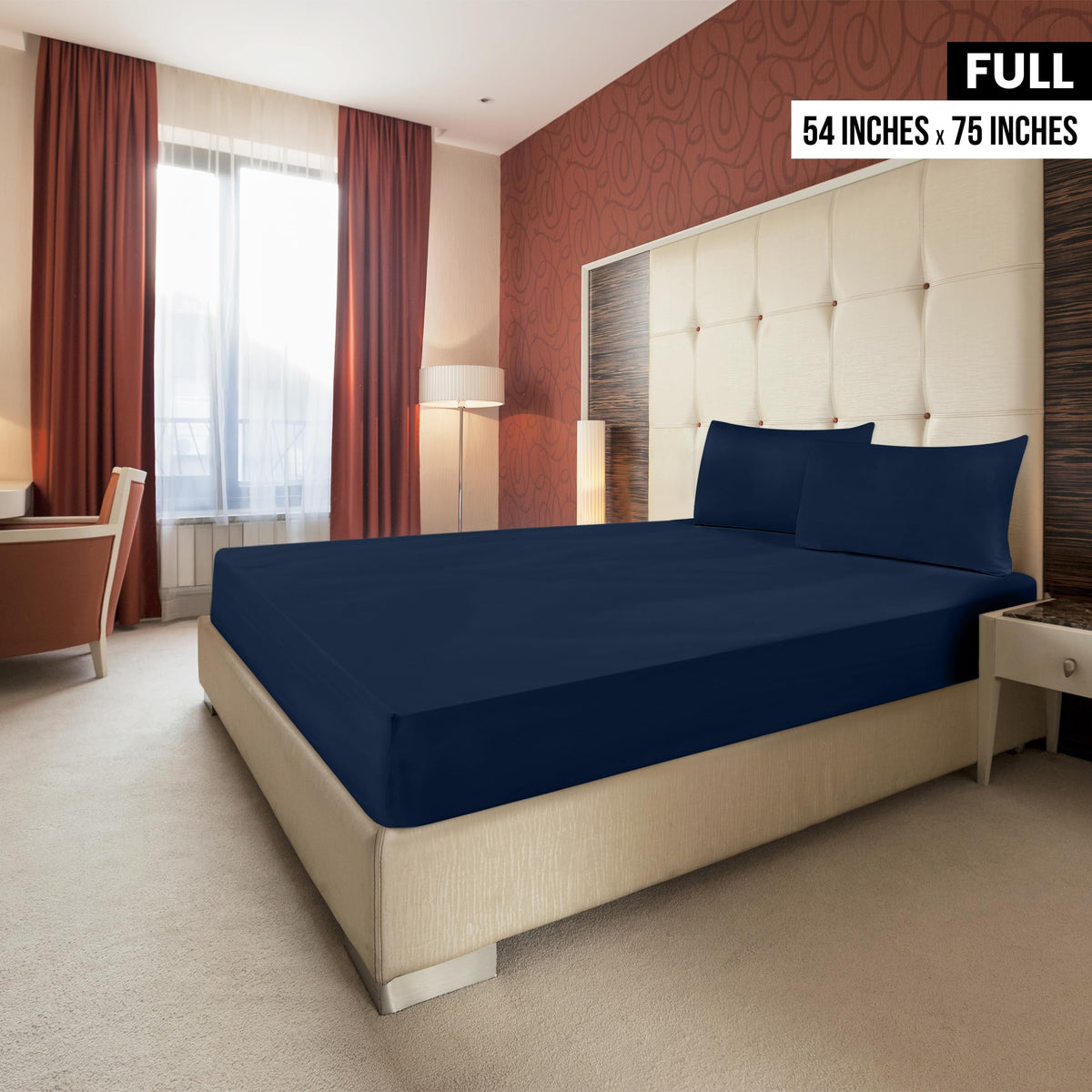 Utopia Bedding full size sheet showing all around elastic for secure fit