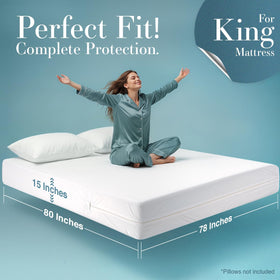 Utopia Bedding encasement 360-coverage provides full protection on all sides during nightly use.