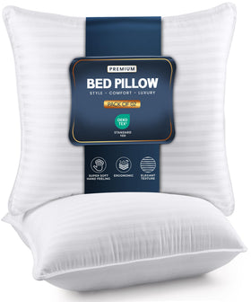 Utopia Bedding euro pillow front view with plush loft for restful neck support