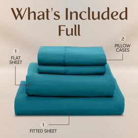 Utopia Bedding fitted sheet denim blue with a 15-inch pocket for secure fit