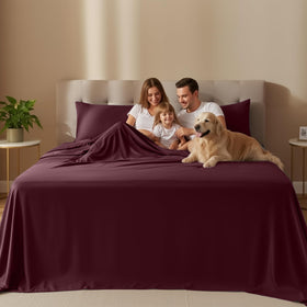 Utopia Bedding fitted sheet on mattress, secure fit with all-around elastic.