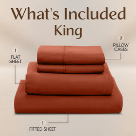 Utopia Bedding flat sheet 105 by 102 inches illustrates king sizing