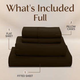 Utopia Bedding flat sheet in brown with soft, breathable feel.