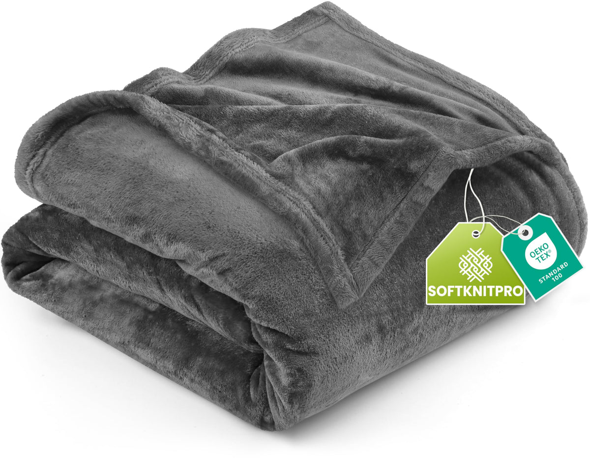 Utopia Bedding fleece blanket close-up texture shows plush softness for cozy nights