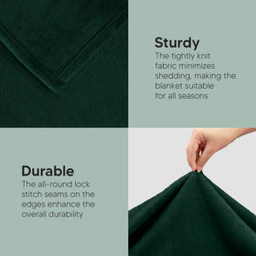 Care illustration shows machine-washable care for Utopia Bedding blanket