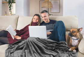 Utopia Bedding fleece blanket gray king-size anti-static finish for comfortable nights