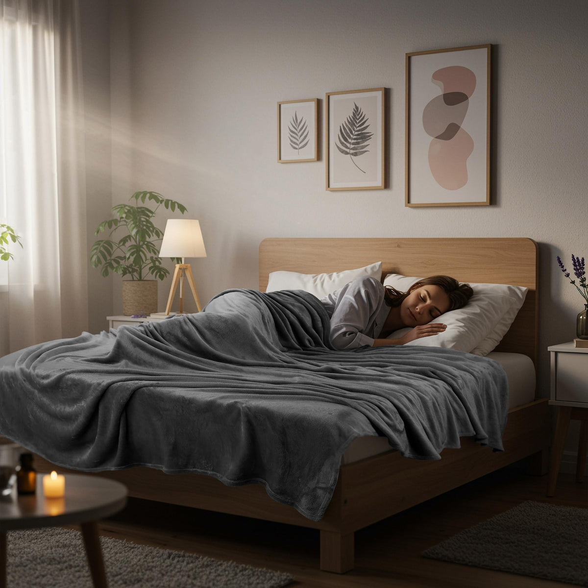 Utopia Bedding fleece blanket gray king-size lightweight warmth without bulk