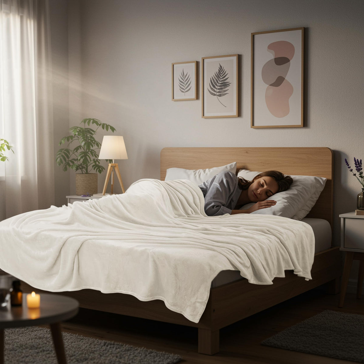 Utopia Bedding fleece blanket king-size machine washable for easy care.