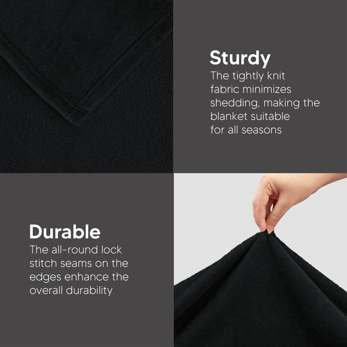 Utopia Bedding fleece blanket machine washable for easy care.