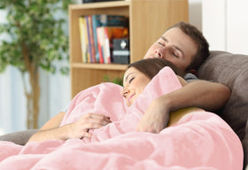 Utopia Bedding fleece blanket pink 90x84 anti-static finish reduces cling.