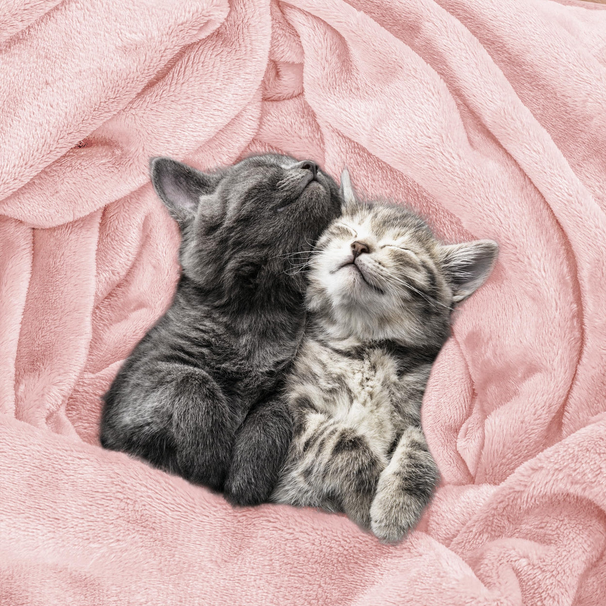Utopia Bedding fleece blanket pink 90x84 draped on bed for restful nap.