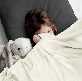 Utopia Bedding fleece blanket folded for simple storage and care.
