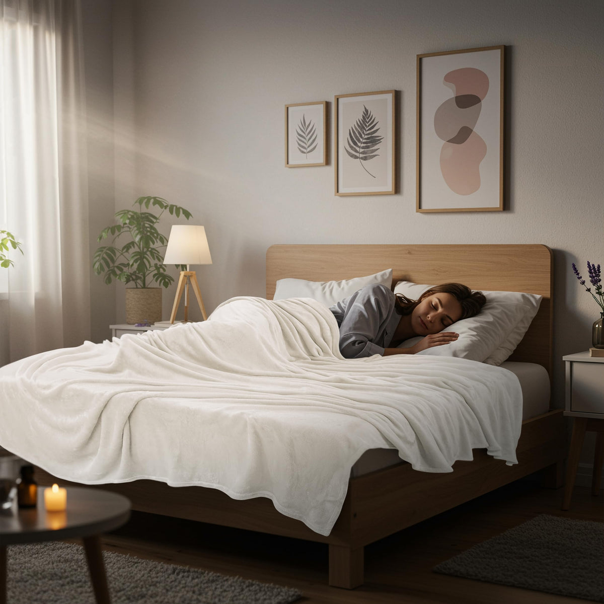 Utopia Bedding fleece blanket features reinforced stitching for long-lasting durability.
