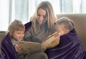 Utopia Bedding fleece blanket detailed stitching and durability.