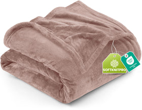 Utopia Bedding fleece blanket in rose pink at 90x90 inches for cozy warmth