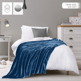 Utopia Bedding fleece blanket side view shows plush texture and depth