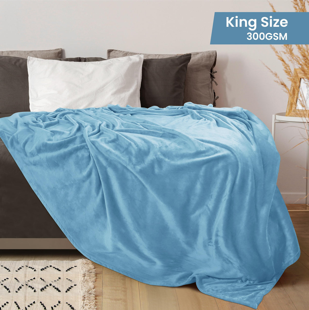 Close-up of Utopia Bedding fleece blanket texture and plush pile