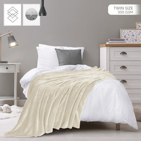 Utopia Bedding fleece blanket on sofa provides soft comfort for movie nights