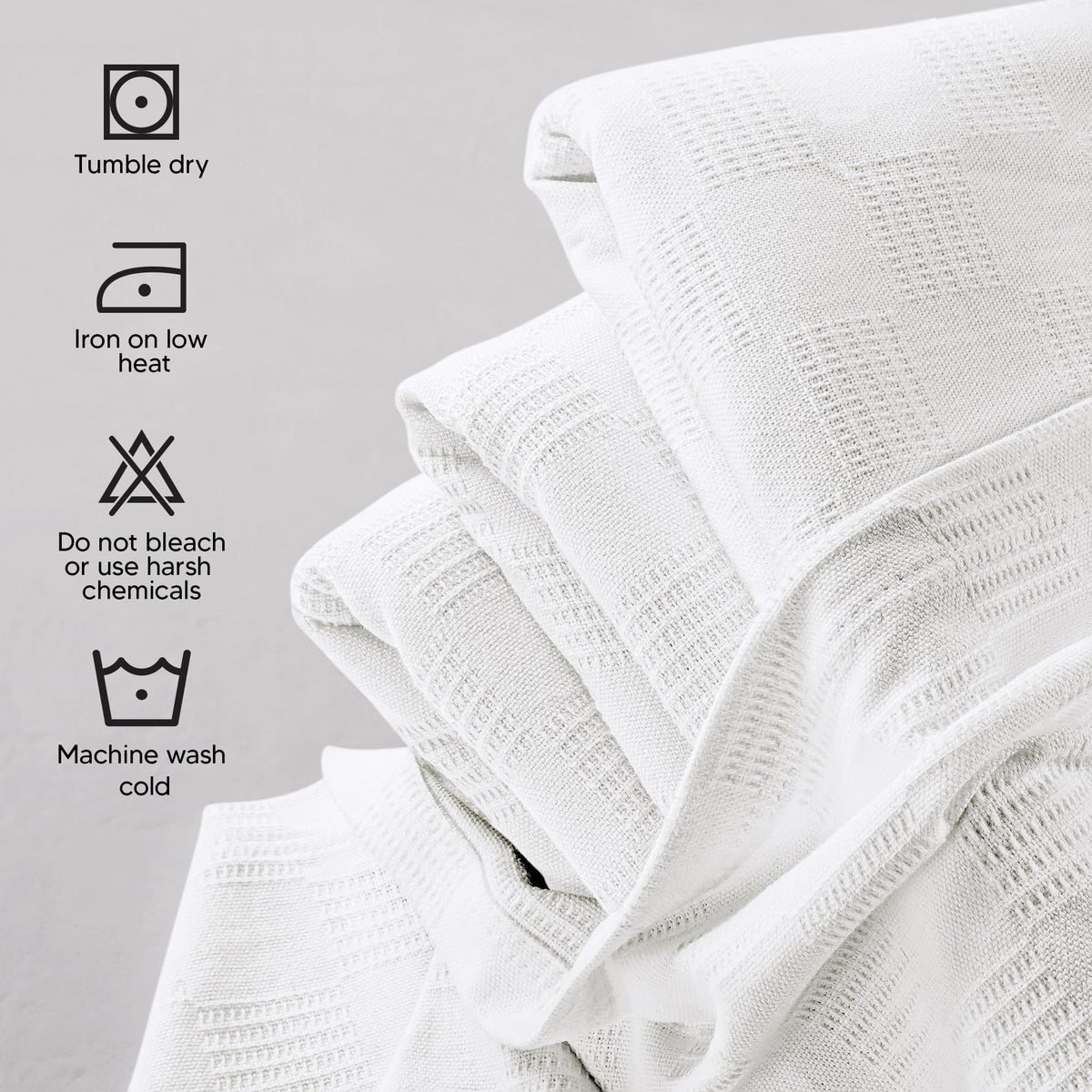 Utopia Bedding folded blanket shows compact storage and quick heat when needed.