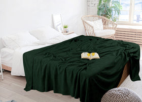 Utopia Bedding forest green blanket breathable cotton for year-round comfort