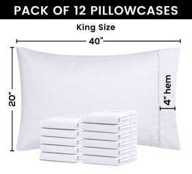 Utopia Bedding 4-inch hem with piping shows front detail and finish
