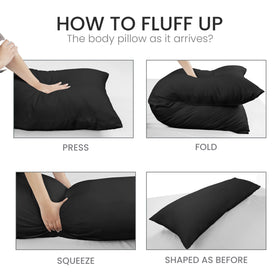 Utopia Bedding full body pillow uses plush polyester filling for supportive comfort