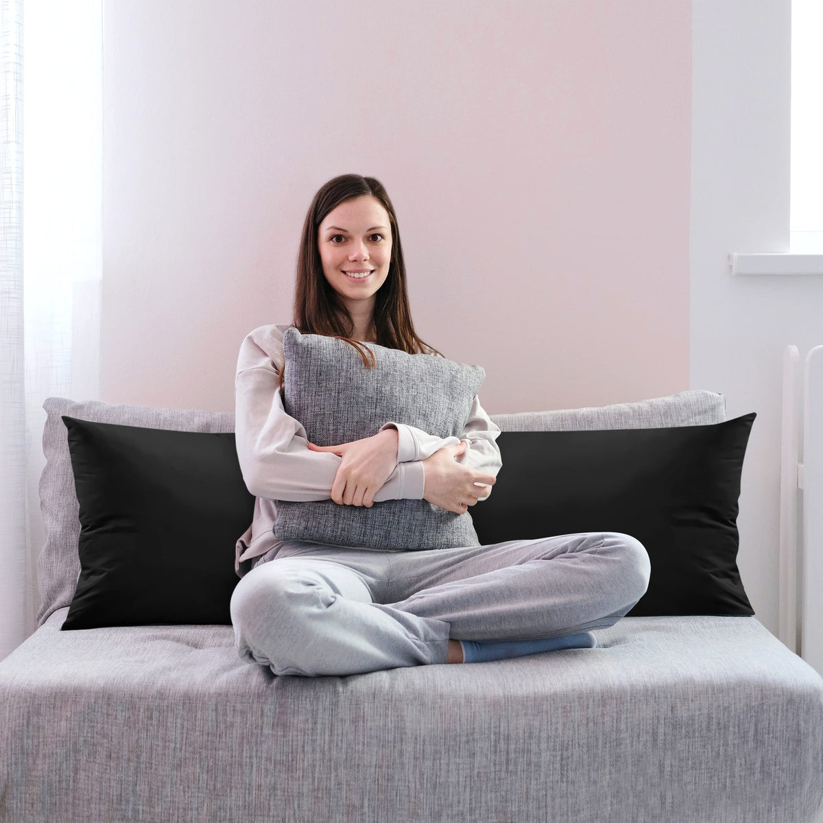 Utopia Bedding full body pillow arrives vacuum-packed for safe transit