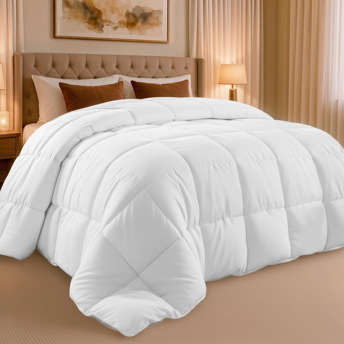 Utopia Bedding full comforter duvet insert 82x86 provides balanced warmth