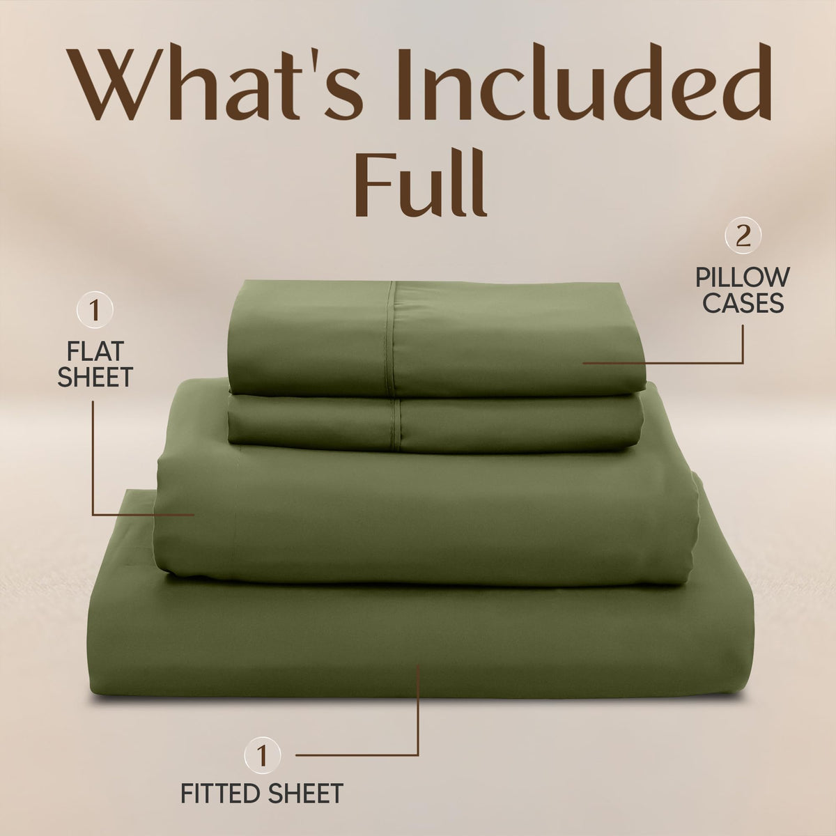 Utopia Bedding olive colorway illustrates versatile styling for modern bedrooms.