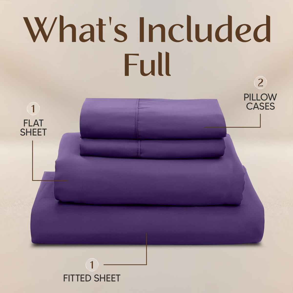 Utopia Bedding eggplant pillowcases offer silky finish for smooth sleeping surface