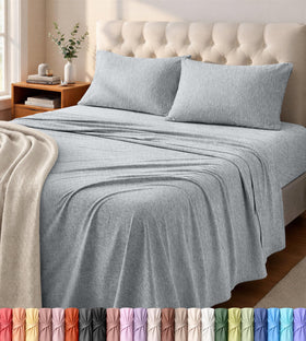 Utopia Bedding full sheet set in jersey knit for soft, breathable comfort
