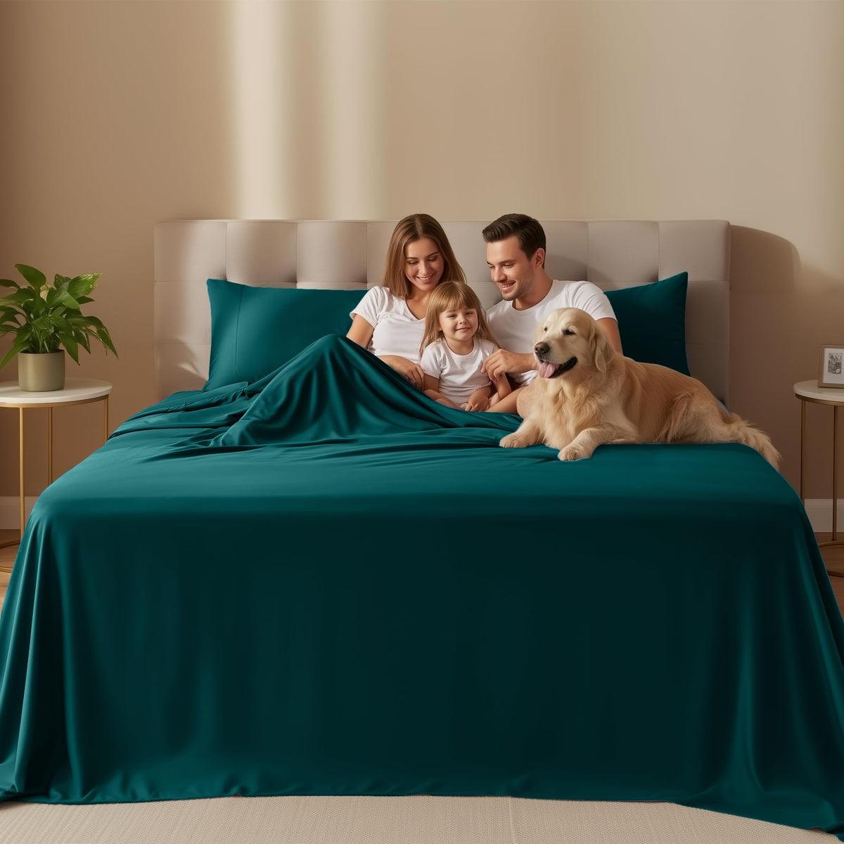 Utopia Bedding fitted sheet on full mattress, secure elastic for a snug, wrinkle-free fit.