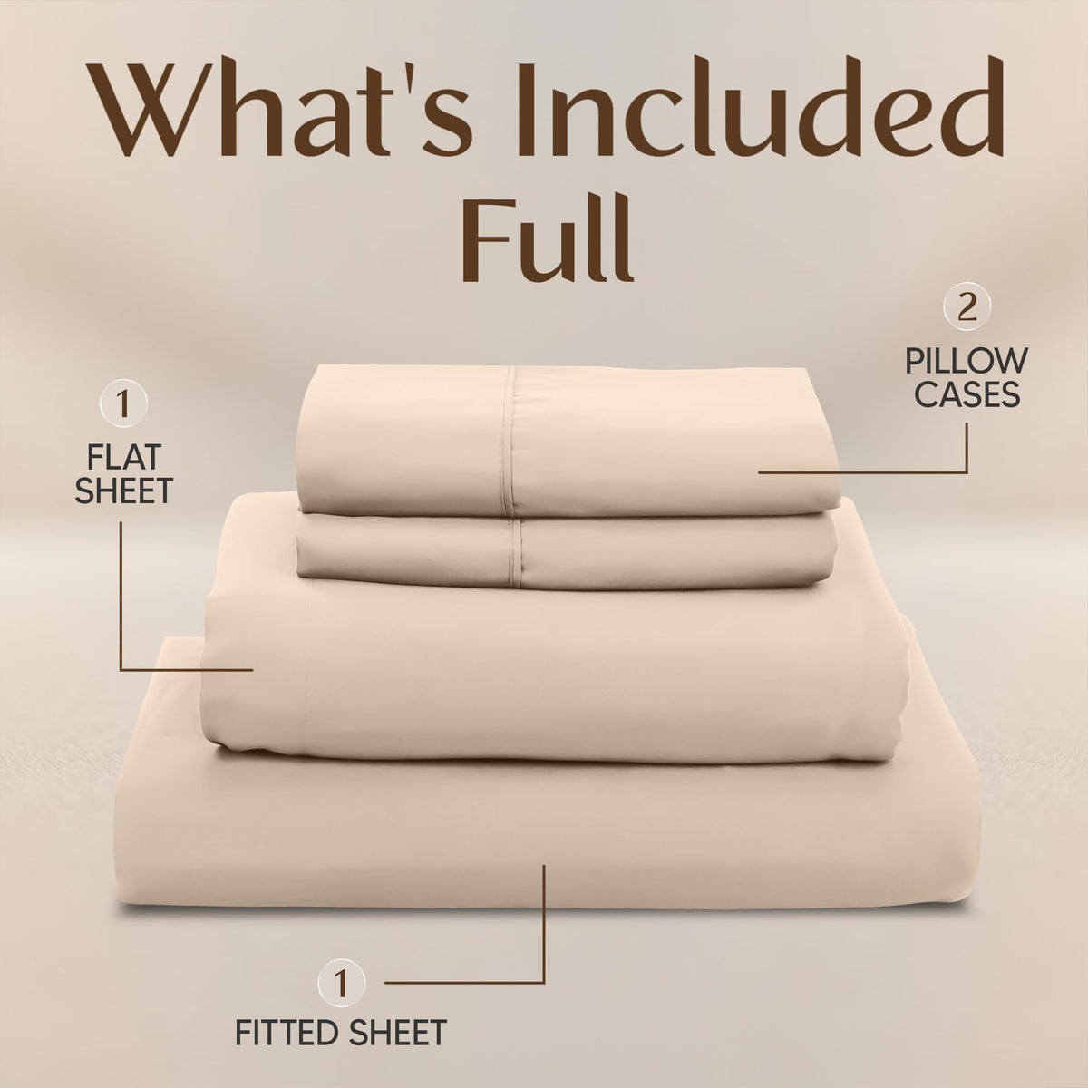 Utopia Bedding beige pillowcases 20x30 for full bed comfort and smooth feel