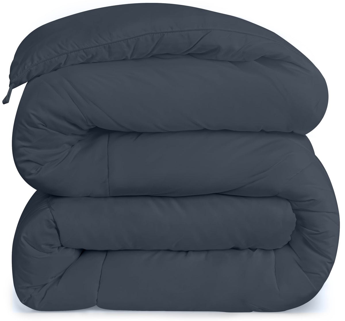 Utopia Bedding grey comforter on bed showcases modern, versatile styling.