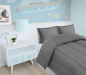 Utopia Bedding grey kids easy care machine washable comforter set