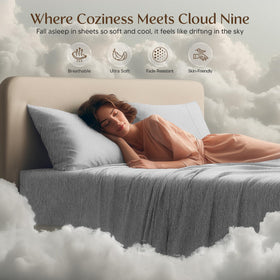 Utopia Bedding heather grey sheets add versatile, stylish bedding look