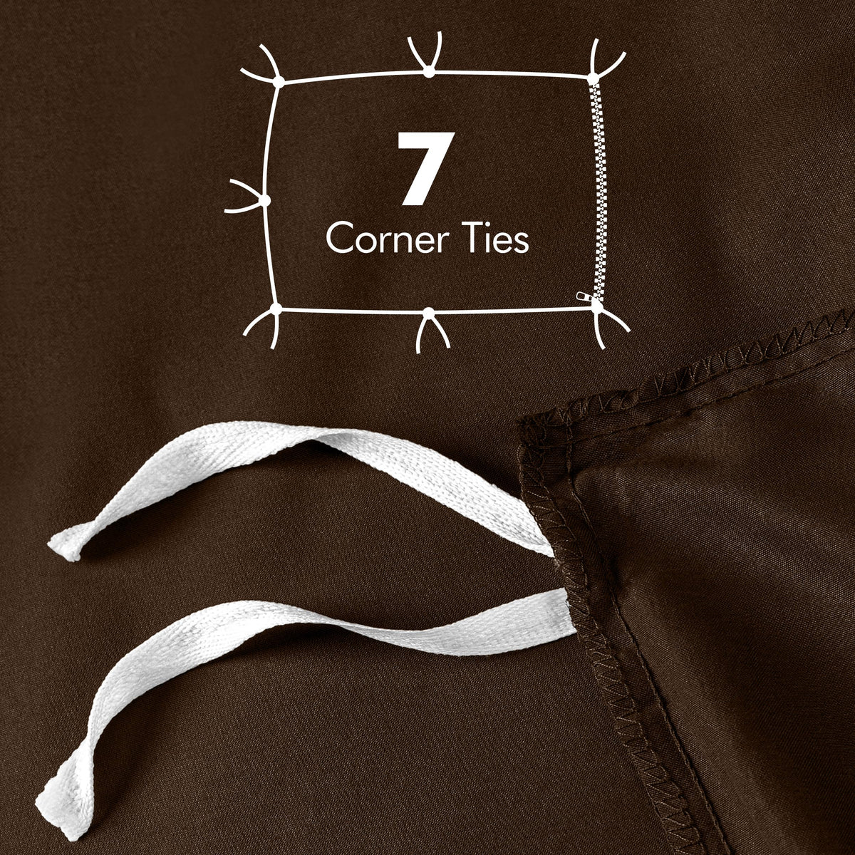 Hidden zipper closure aids easy duvet insertion and prevents shifting