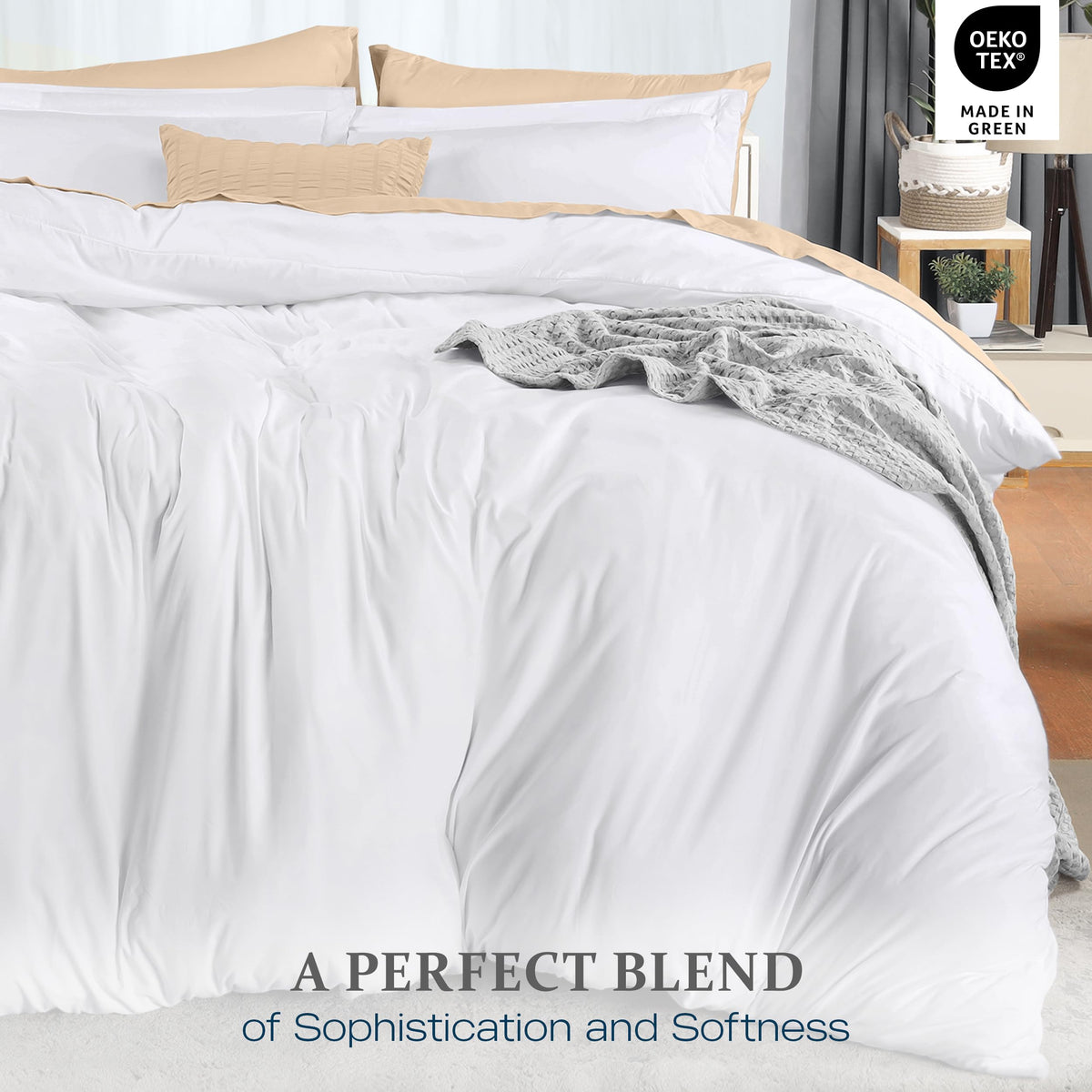 Utopia Bedding hidden zipper closure makes changing covers quick and neat