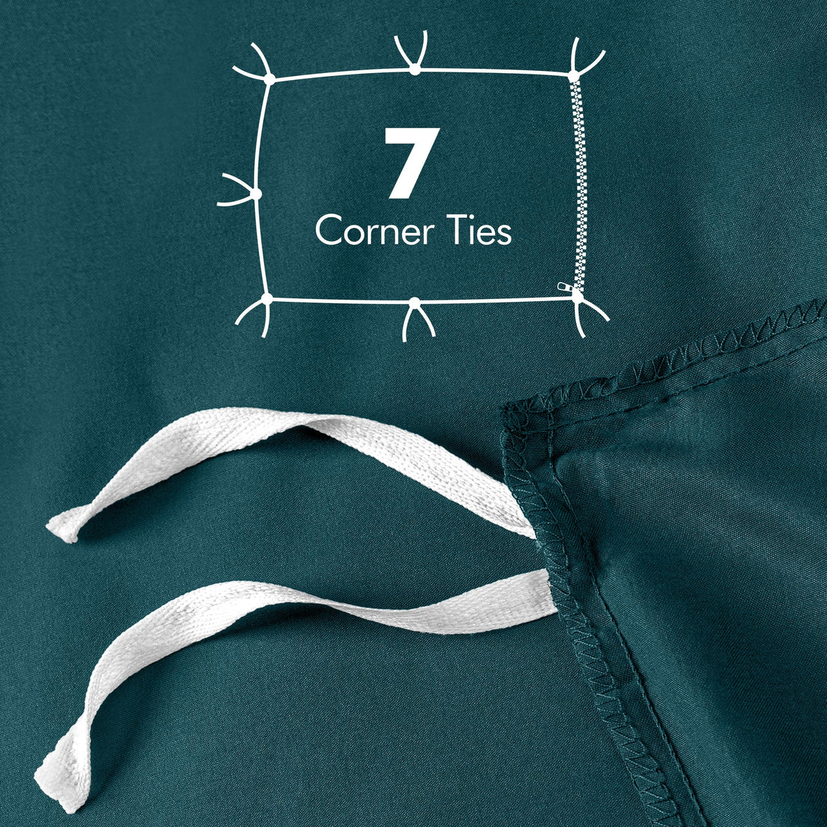Utopia Bedding hidden zipper closure keeps duvet secure and tidy.