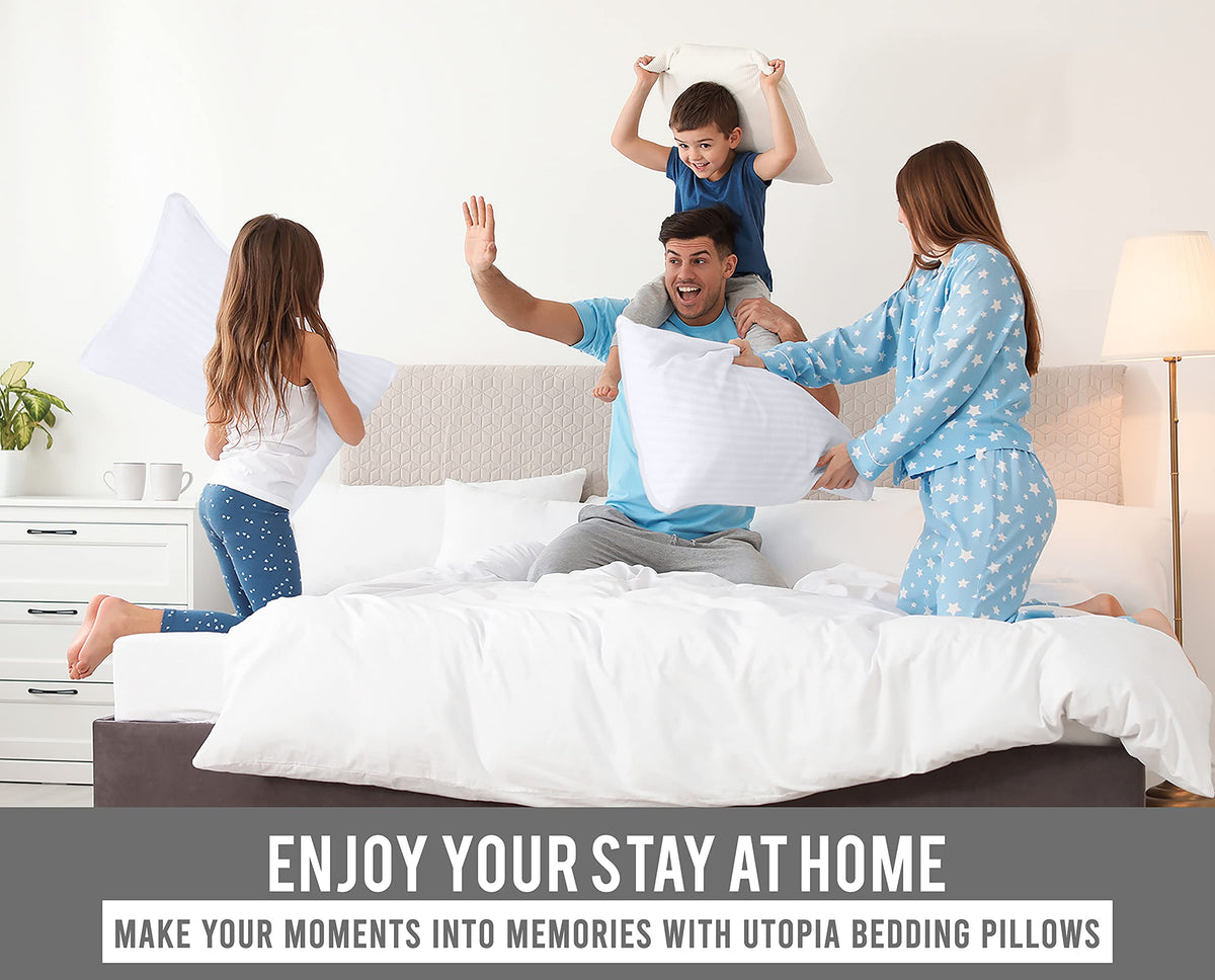 Utopia Bedding hotel-quality loft beside white linens for a premium feel