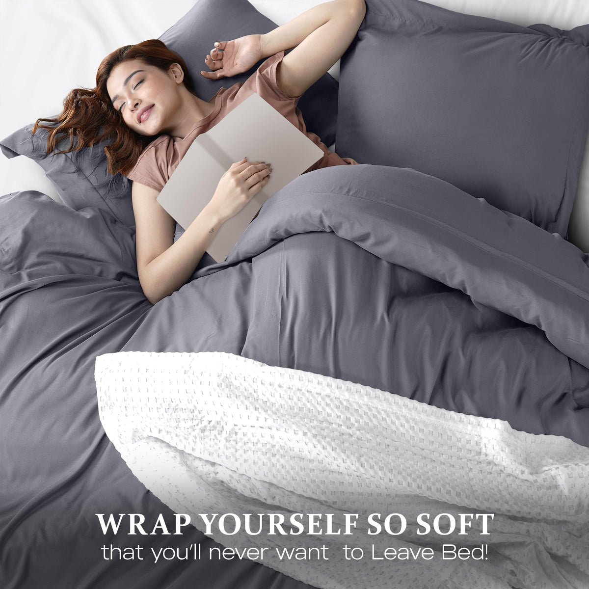Utopia Bedding king size 3-piece set includes duvet cover and two shams