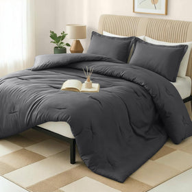 Utopia Bedding king comforter set grey full view shows plush warmth for king beds