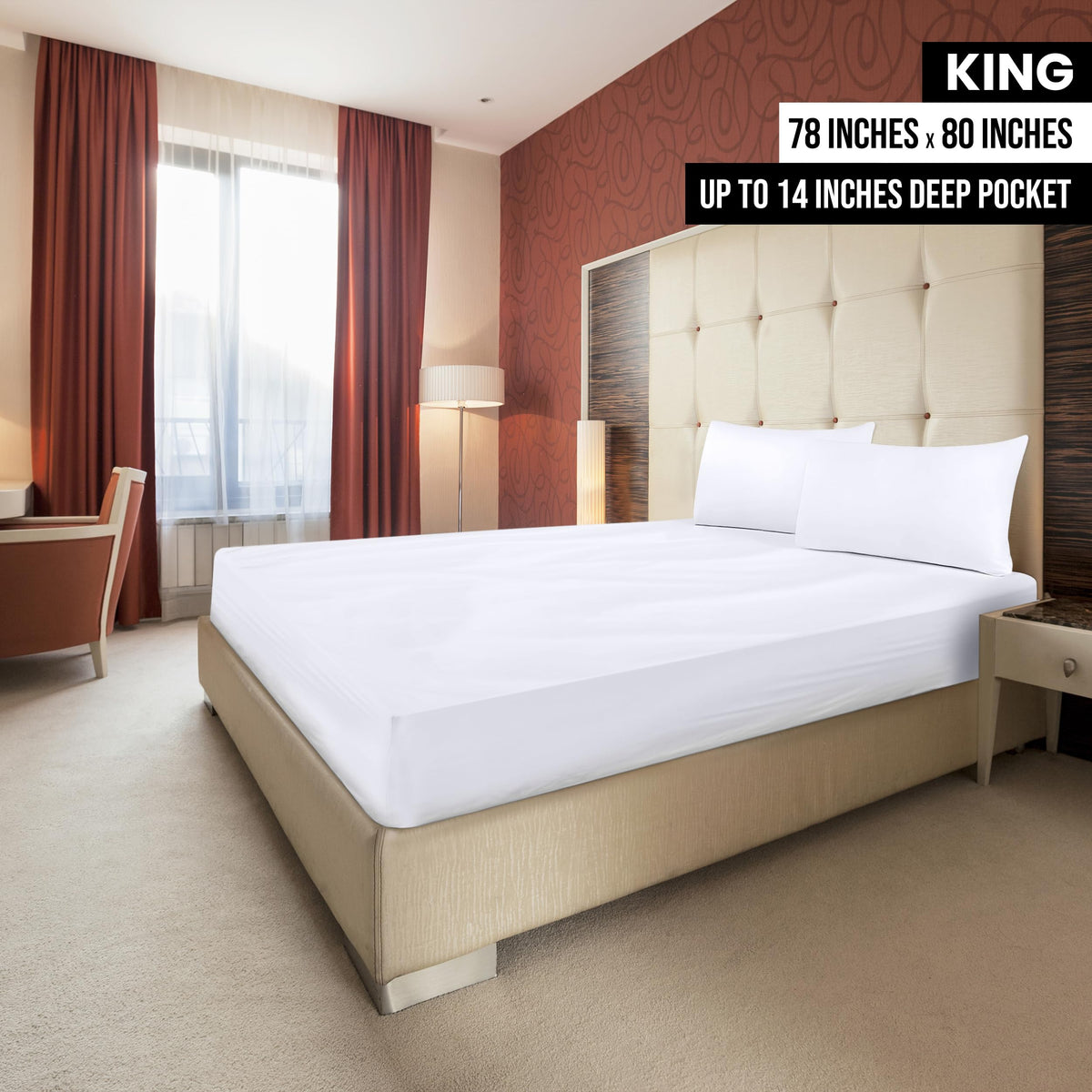 Utopia Bedding king deep-pocket fitted sheet fits mattresses up to 15 inches for oversized beds