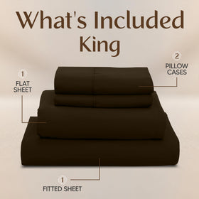 Fitted sheet with 15-inch pocket for secure mattress fit.