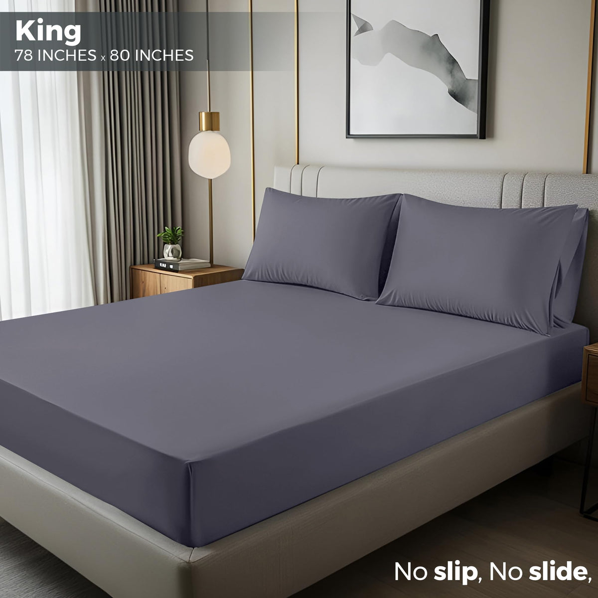 Utopia Bedding king fitted sheet with 15 inch pocket fits taller mattresses securely