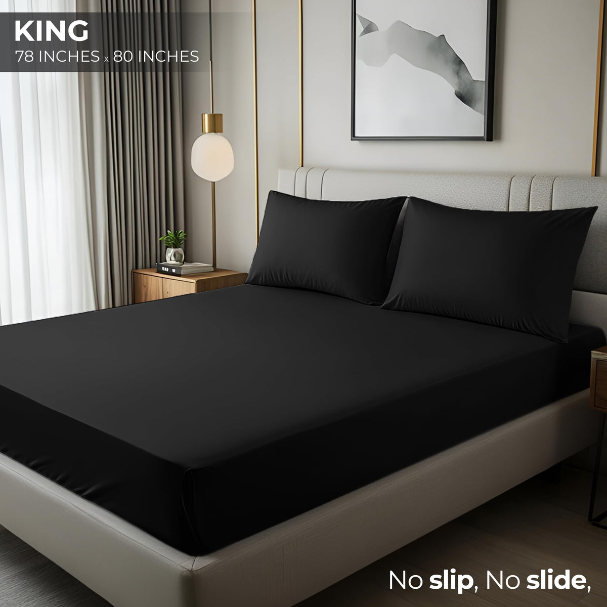 Utopia Bedding king fitted sheet with deep-pocket design fits mattresses up to 15 inches