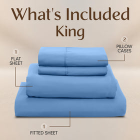 Utopia Bedding king flat sheet showing generous 105 by 102 inch size for easy top layering.