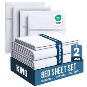 Utopia Bedding king flat sheet 105x102 with 2-inch self-hem for neat finish